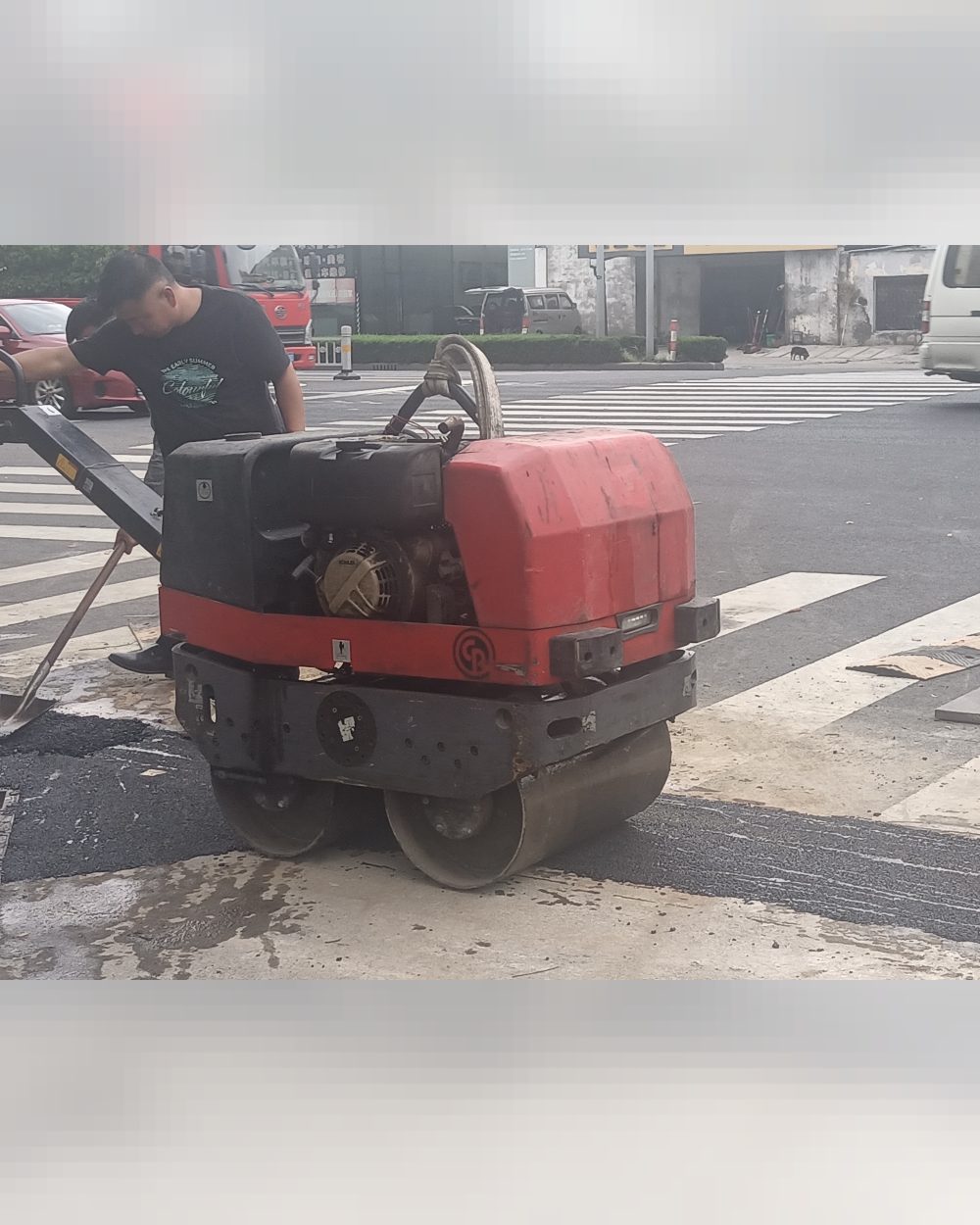 Compact Double Drum Road Roller 1 Ton